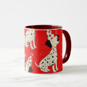 Mug Anniversaire de chien vintage (Devant droit)