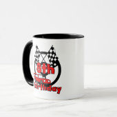 Mug Anniversaire de courses d'automobiles 8ème (Devant gauche)