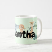 Mug Anniversaire de enfant Jungle Safari Animaux (Devant droit)