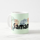 Mug Anniversaire de enfant Jungle Safari Animaux (Devant gauche)
