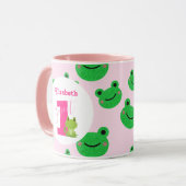 Mug Anniversaire de enfant Party Frog Thème Favoriser (Devant gauche)