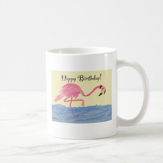 Mug Anniversaire de Flamant rose (Droite)