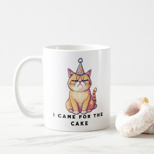 Mug Anniversaire de Grumpy Cat (Avec donut)