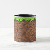 Mug Anniversaire de joueur d'herbe de pixel (Centre)