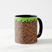 Mug Anniversaire de joueur d'herbe de pixel (Devant droit)