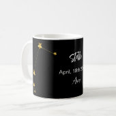 Mug Anniversaire de la constellation d'étoiles Black g (Devant gauche)