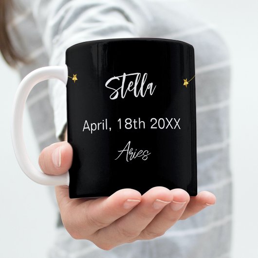 Mug Anniversaire de la constellation d'étoiles Black g