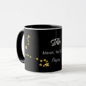 Mug Anniversaire de la constellation d'étoiles Pisces (Devant gauche)