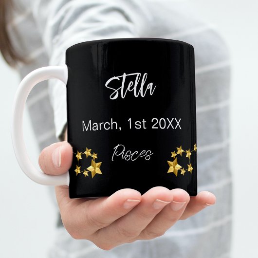 Mug Anniversaire de la constellation d'étoiles Pisces 