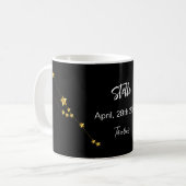 Mug Anniversaire de la constellation d'étoiles Taurus  (Devant gauche)