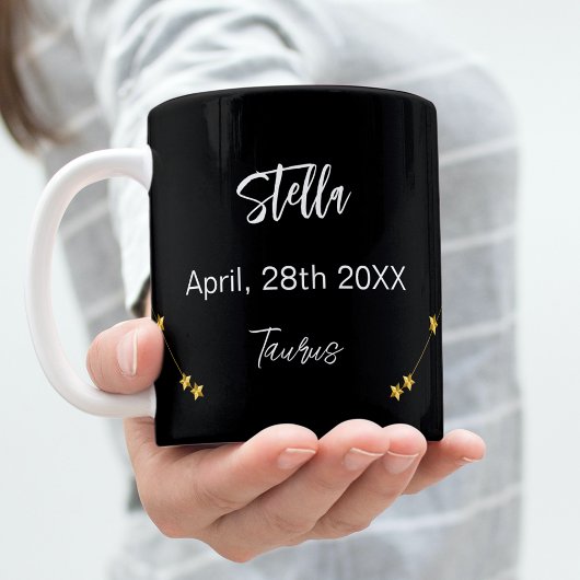 Mug Anniversaire de la constellation d'étoiles Taurus 