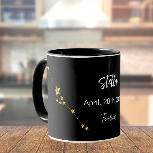 Mug Anniversaire de la constellation d'étoiles Taurus