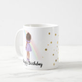 Mug Anniversaire de la femme afro-américaine"Mug (Devant gauche)