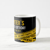 Mug Anniversaire de la police avec la conception de ba (Devant droit)