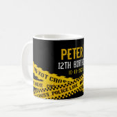 Mug Anniversaire de la police avec la conception de ba (Devant gauche)