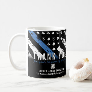Mug Anniversaire de la retraite de la police Ligne ble