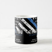 Mug Anniversaire de la retraite de la police Ligne ble (Centre)