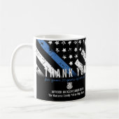 Mug Anniversaire de la retraite de la police Ligne ble (Gauche)