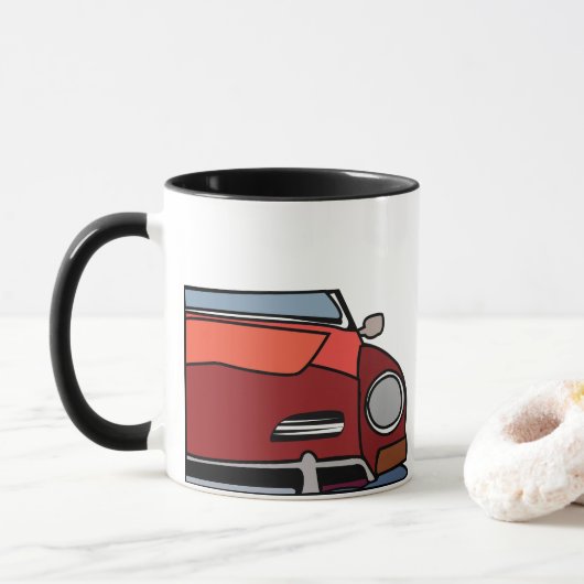 Mug Anniversaire de la Voiture Vintage (Avec donut)