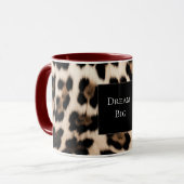 Mug Anniversaire de l'animal léopard crème (Devant gauche)