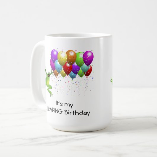 Mug Anniversaire de l'année bissextile (Devant gauche)
