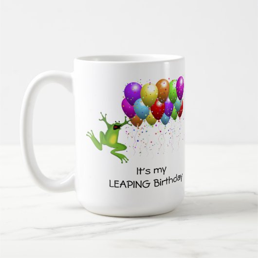 Mug Anniversaire de l'année bissextile (Gauche)