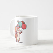 Mug Anniversaire de l'écureuil mignon (Devant gauche)