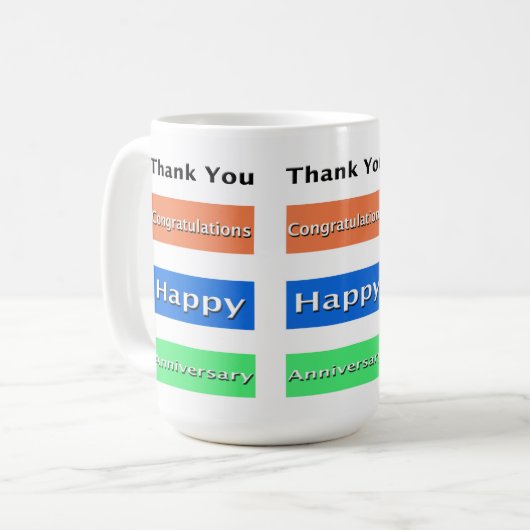 Mug Anniversaire de l'employé Tout simplement élégant (Devant gauche)