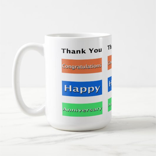 Mug Anniversaire de l'employé Tout simplement élégant (Gauche)