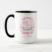 Mug Anniversaire de l'Heureuse Sainte-Valentin Photo p (Gauche)