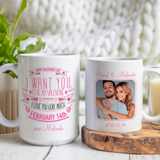 Mug Anniversaire de l'Heureuse Sainte-Valentin Photo p