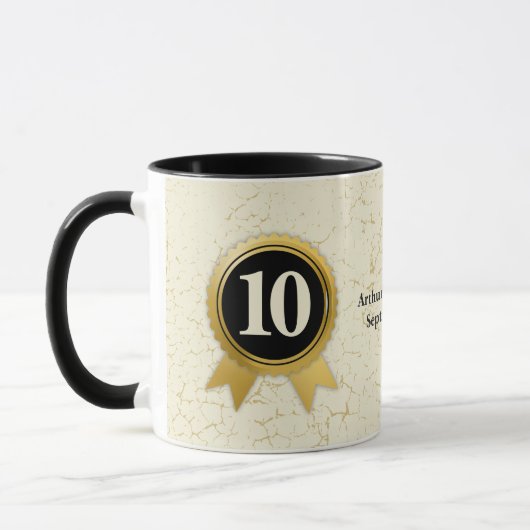Mug Anniversaire de longévité de l'employé personnalis (Gauche)