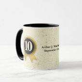 Mug Anniversaire de longévité de l'employé personnalis (Devant gauche)