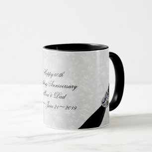 Mug Anniversaire de mariage de damassé soixantième