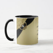 Mug Anniversaire de mariage de noir cinquantième d'or (Gauche)