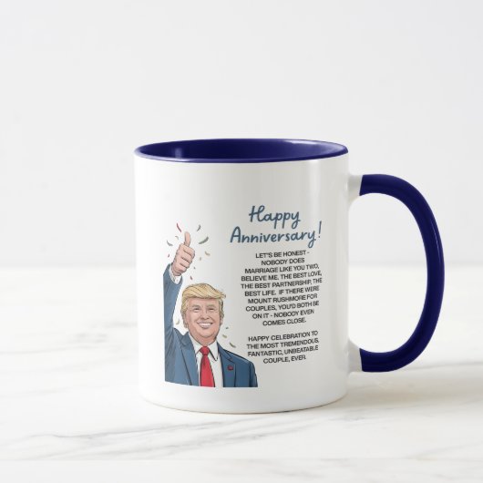 Mug Anniversaire de mariage drôle (Droite)
