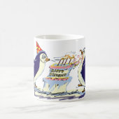 Mug Anniversaire de pingouin (Centre)
