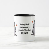 Mug Anniversaire de pingouin cinquantième (Centre)