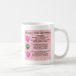 Mug Anniversaire de poème de fille 30ème
