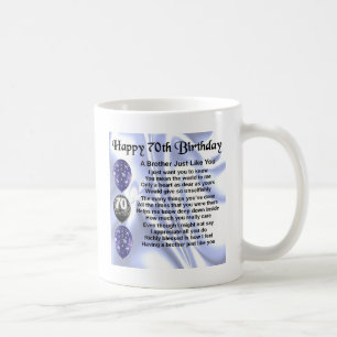 Mug Anniversaire de poème de frère soixante-dixième