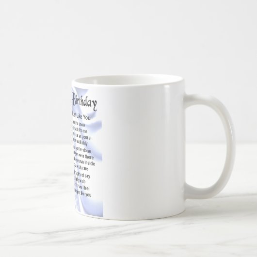 Mug Anniversaire de poème de frère soixante-dixième (Droite)