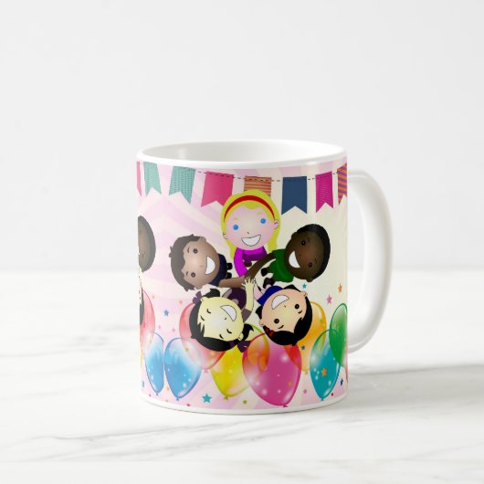 Mug Anniversaire des enfants et amoureux de la fête (Devant droit)