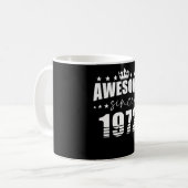 Mug Anniversaire Dit Awesome Depuis 1972 (Devant gauche)