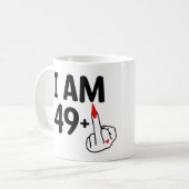 Mug Anniversaire drôle 50 Ans J'ai 49 ans plus (Devant gauche)