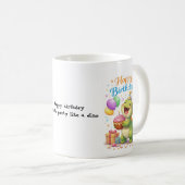Mug Anniversaire Drôle de Dinosaure – “C'est l'heu (Devant droit)
