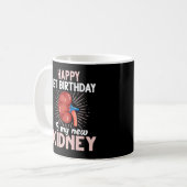 Mug Anniversaire drôle de la transplantation rénale (Devant gauche)