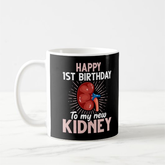 Mug Anniversaire drôle de la transplantation rénale (Gauche)