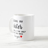 Mug Anniversaire drôle de Sister Gift (Devant gauche)