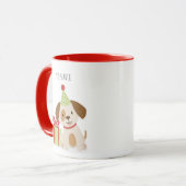 Mug Anniversaire du Chiot mignon (Devant gauche)