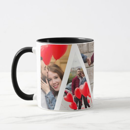 Mug Anniversaire du collage photo Forever & Always Mul (Gauche)